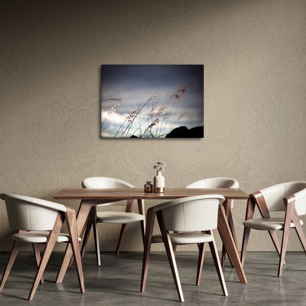 Obraz - Kwiaty polne nad jeziorem (70x50 cm)