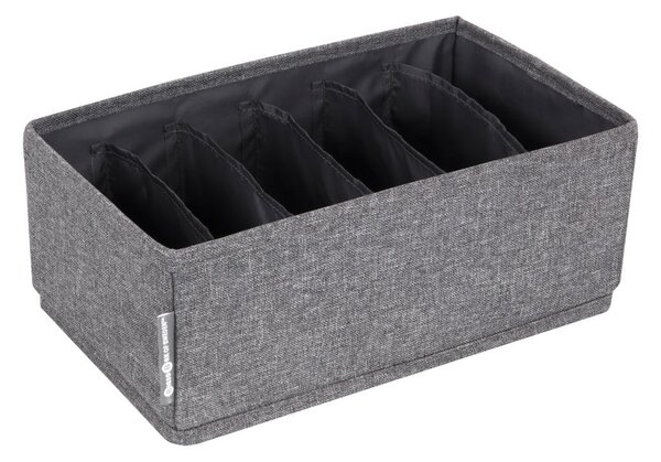 Szary organizer do szuflady z przegródkami Bigso Box of Sweden Drawer, 16,5x11 cm