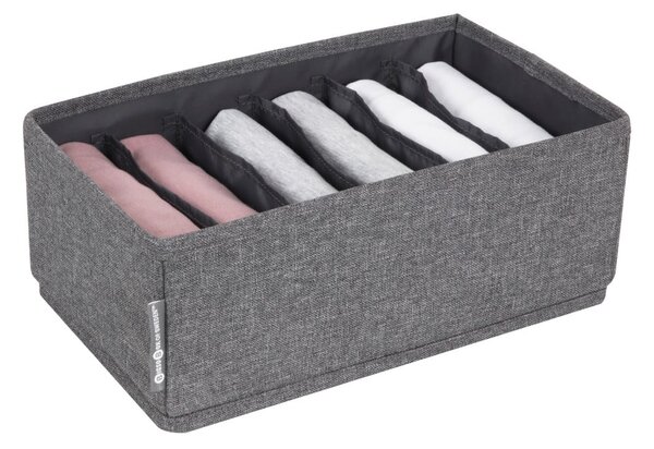 Szary organizer do szuflady z przegródkami Bigso Box of Sweden Drawer, 16,5x11 cm