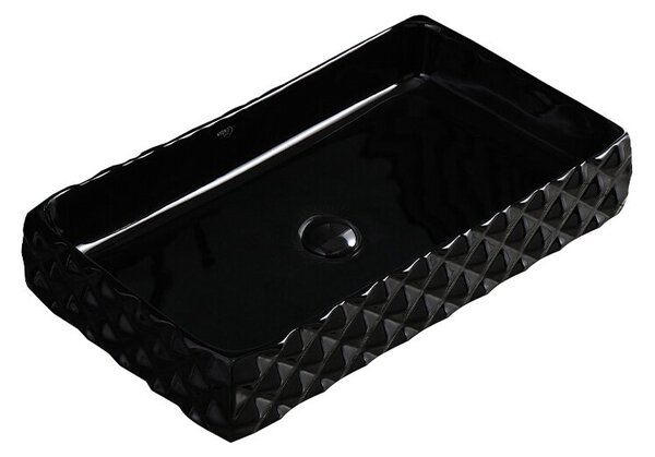 Umywalka nablatowa HYDROSAN PEARL-BL-605 Prostokątny Czarny