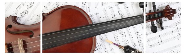 Obraz - Instrumenty muzyczne (170x50 cm)