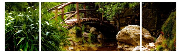 Obraz - Most nad rzeką (170x50 cm)
