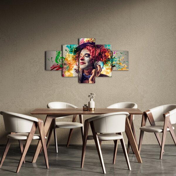 Obraz - Artystka ze słuchawkami (125x70 cm)