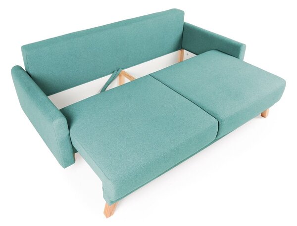 Turkusowa sofa rozkładana Bonami Selection Pop