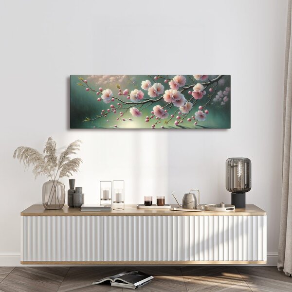 Obraz sakura w odbiciu światła