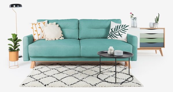 Turkusowa sofa rozkładana Bonami Selection Pop