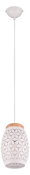Biała lampa wisząca ø 15 cm Bidar – Reality