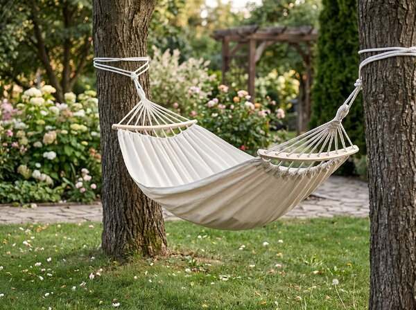 Hamak ZENVIO COMFORT 200x80 cm, biały + torba gratis
