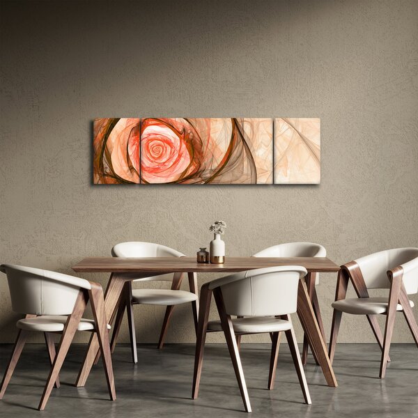 Obraz - Róża w artystycznym duchu (170x50 cm)
