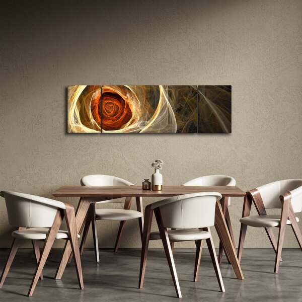 Obraz - Róża w artystycznym duchu (170x50 cm)