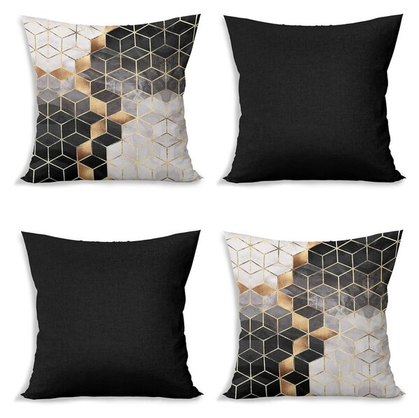 Poszewki na poduszki zestaw 4 szt. 43x43 cm Optic – Minimalist Cushion Covers