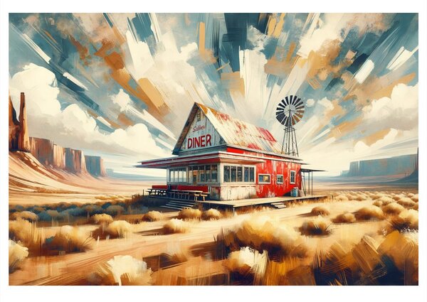 Obraz samotny diner