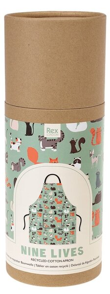 Fartuch z bawełny z recyklingu Rex London Nine Lives