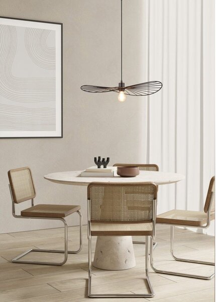 Lampa wisząca w kolorze matowej czerni ø 60 cm Chapeau – Reality