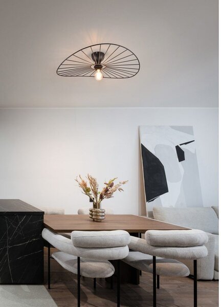 Lampa sufitowa w kolorze matowej czerni ø 60 cm Chapeau – Reality