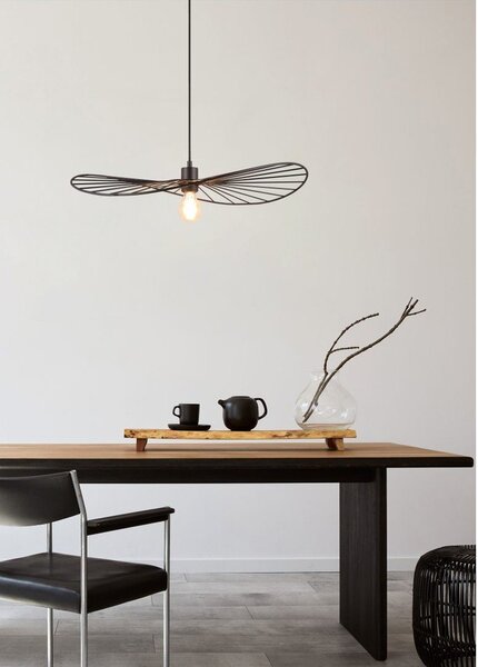 Lampa wisząca w kolorze matowej czerni ø 60 cm Chapeau – Reality