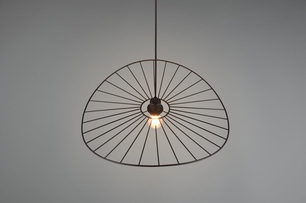 Lampa wisząca w kolorze matowej czerni ø 60 cm Chapeau – Reality