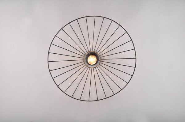 Lampa sufitowa w kolorze matowej czerni ø 60 cm Chapeau – Reality