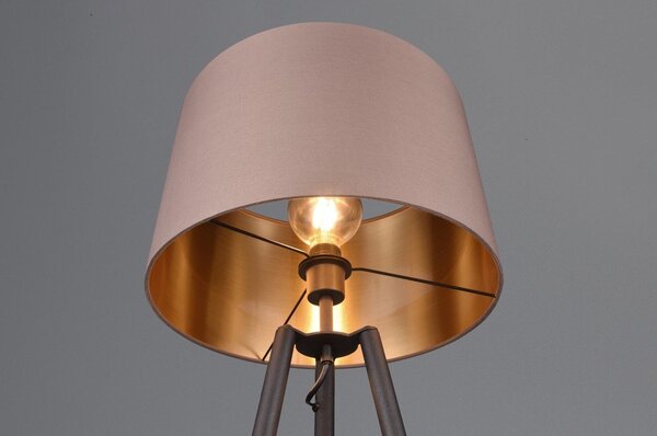 Czarna lampa stojąca z półką (wys. 152 cm) Colette – Reality