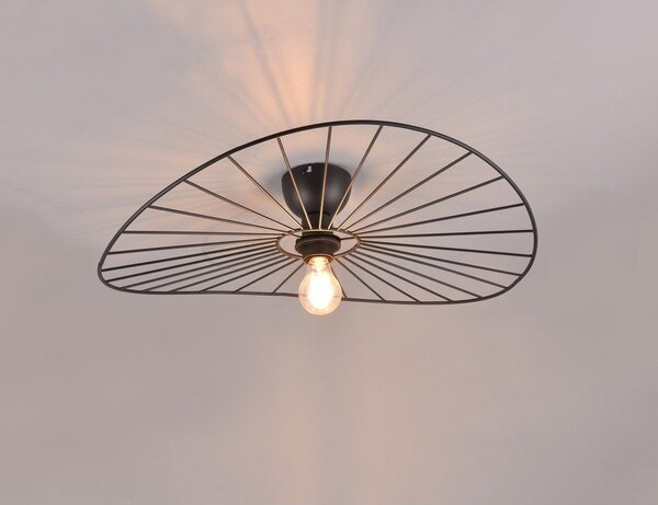 Lampa sufitowa w kolorze matowej czerni ø 60 cm Chapeau – Reality