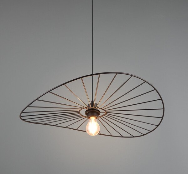 Lampa wisząca w kolorze matowej czerni ø 60 cm Chapeau – Reality