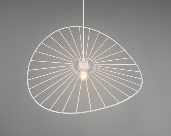 Biała lampa wisząca ø 60 cm Chapeau – Reality