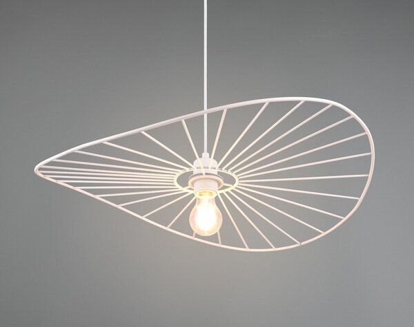 Biała lampa wisząca ø 60 cm Chapeau – Reality