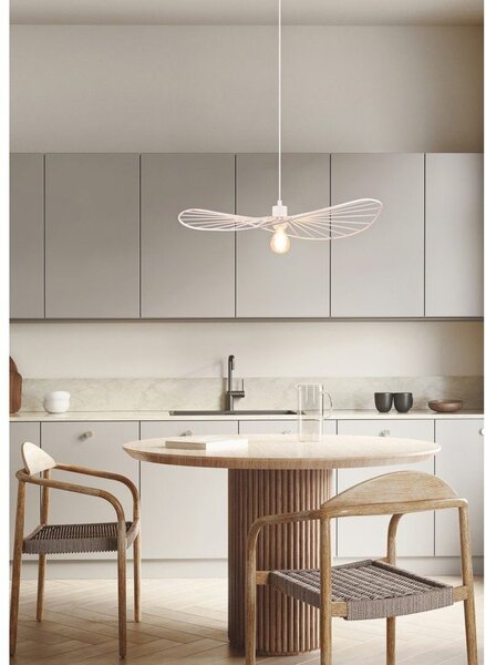 Biała lampa wisząca ø 60 cm Chapeau – Reality