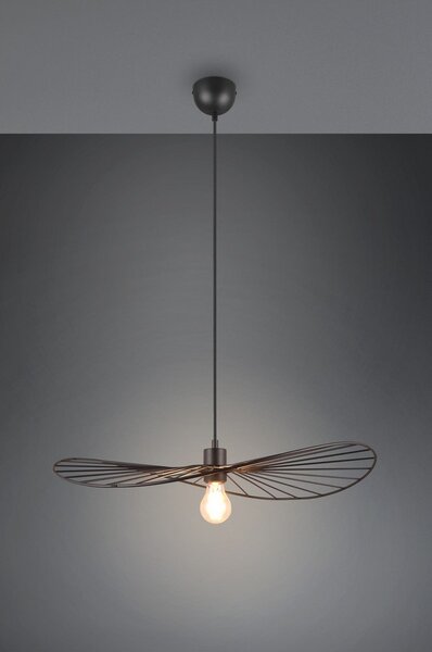 Lampa wisząca w kolorze matowej czerni ø 60 cm Chapeau – Reality