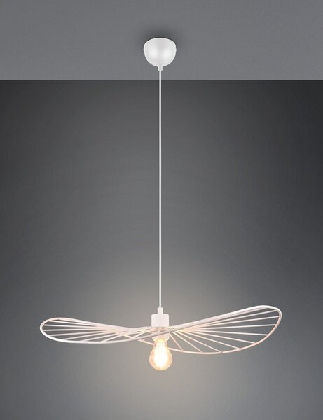 Biała lampa wisząca ø 60 cm Chapeau – Reality