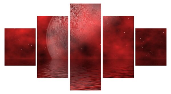 Obraz - Księżyc na powierzchni (125x70 cm)