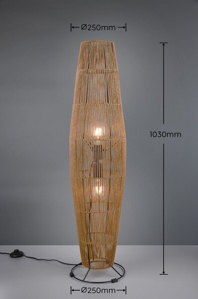 Naturalna lampa stojąca (wys. 103 cm) Miki – Reality