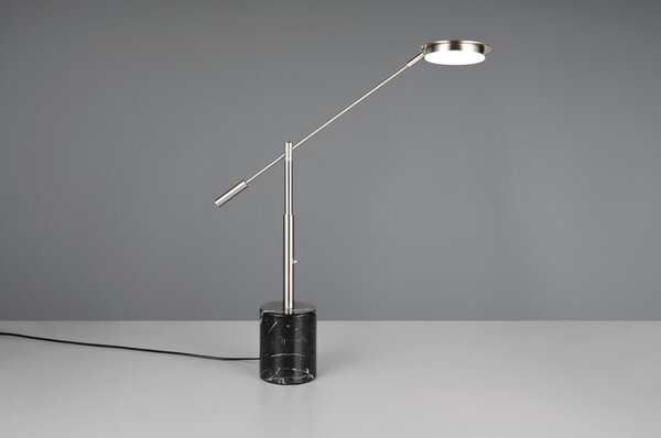 Lampa stołowa LED w czarno-srebrnym kolorze (wysokość 65 cm) Fiore – Trio Select
