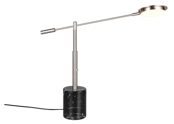 Lampa stołowa LED w czarno-srebrnym kolorze (wysokość 65 cm) Fiore – Trio Select