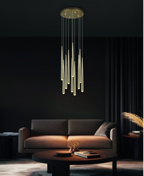 Lampa wisząca LED w kolorze złota ø 30 cm Cala – Trio Select
