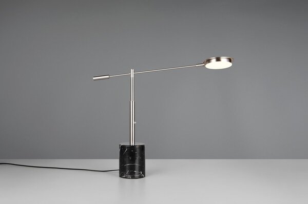 Lampa stołowa LED w czarno-srebrnym kolorze (wysokość 65 cm) Fiore – Trio Select