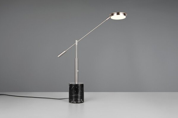 Lampa stołowa LED w czarno-srebrnym kolorze (wysokość 65 cm) Fiore – Trio Select
