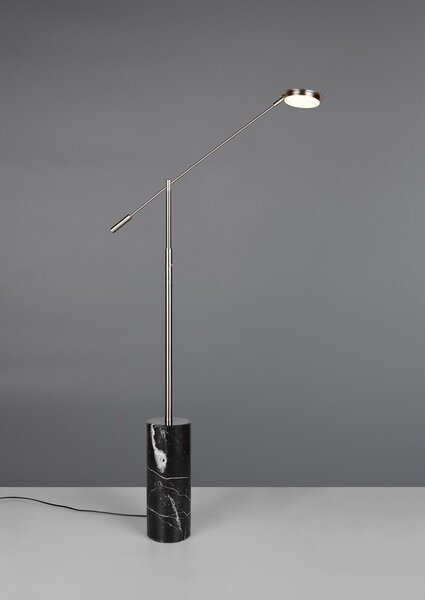 Lampa stojąca LED w czarno-srebrnym kolorze (wysokość 145 cm) Fiore – Trio Select