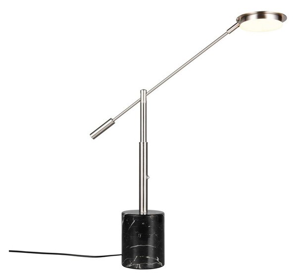 Lampa stołowa LED w czarno-srebrnym kolorze (wysokość 65 cm) Fiore – Trio Select