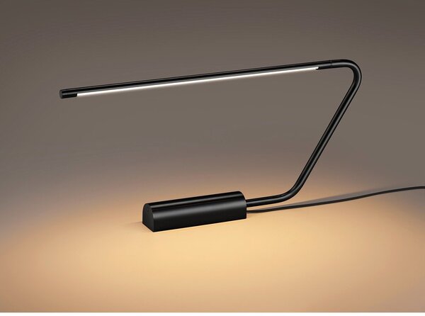 Czarna lampa stołowa LED (wysokość 33 cm) Olea – Trio Select