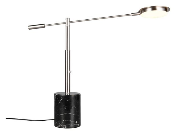 Lampa stołowa LED w czarno-srebrnym kolorze (wysokość 65 cm) Fiore – Trio Select