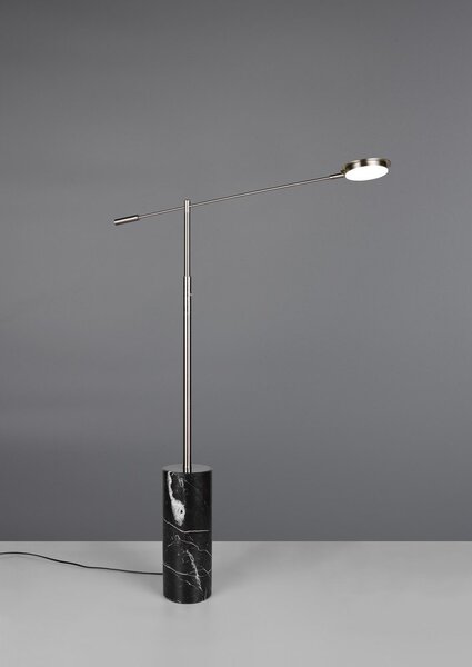 Lampa stojąca LED w czarno-srebrnym kolorze (wysokość 145 cm) Fiore – Trio Select