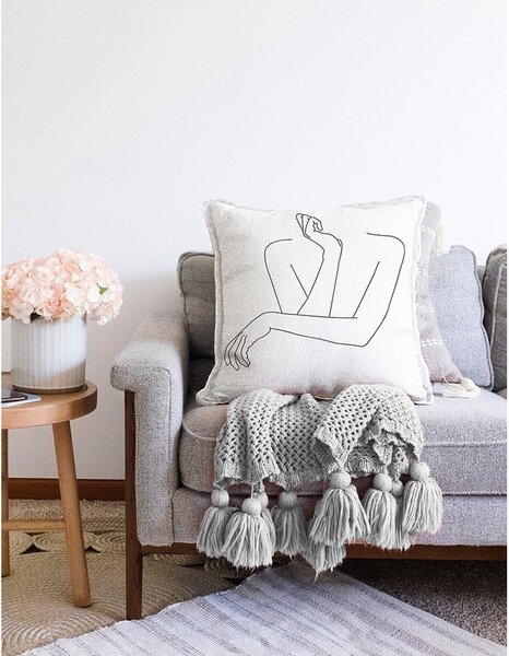 Poszewka na poduszkę z domieszką bawełny Minimalist Cushion Covers Pose, 55x55 cm