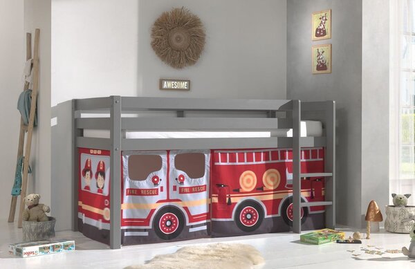 Zasłona dziecięca do łóżka 4 szt. 195x75 cm Fire Truck – Vipack