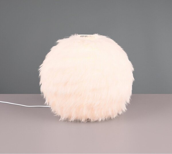 Kremowa lampa stołowa (wys. 24 cm) Furry – Reality