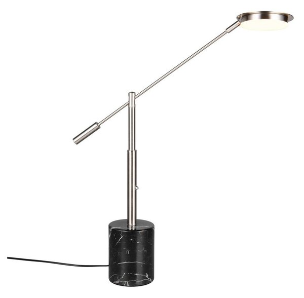 Lampa stołowa LED w czarno-srebrnym kolorze (wysokość 65 cm) Fiore – Trio Select