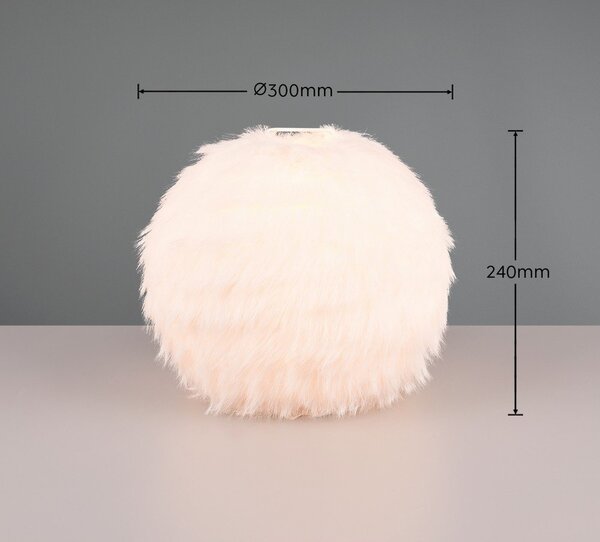 Kremowa lampa stołowa (wys. 24 cm) Furry – Reality