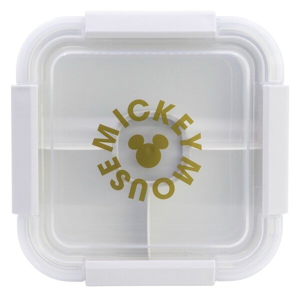 Biały plastikowy pojemnik śniadaniowy dla dzieci Mickey Mouse – STOR