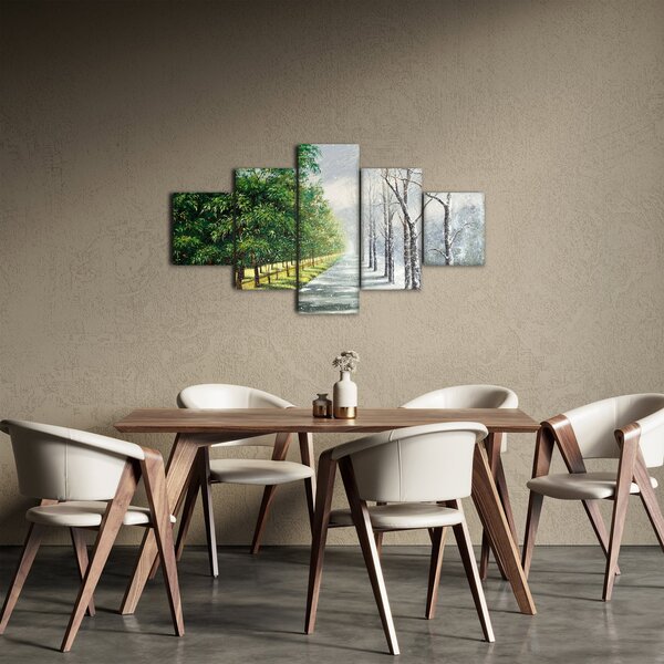 Obraz - Zima kontra lato (125x70 cm)