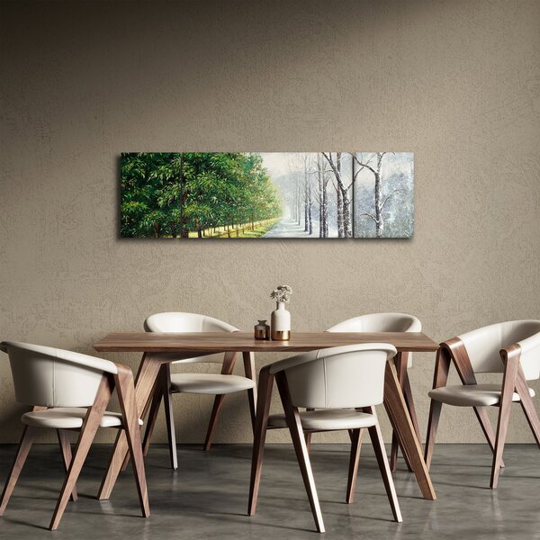 Obraz - Zima kontra lato (170x50 cm)